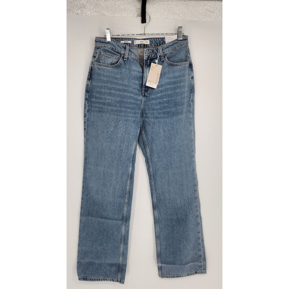Mango Women's Size 6‎ Blue Medium Rise Straight Fit Jeans NWT